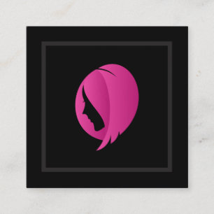 Womens Hair   Berufliche Friseurin Quadratische Visitenkarte