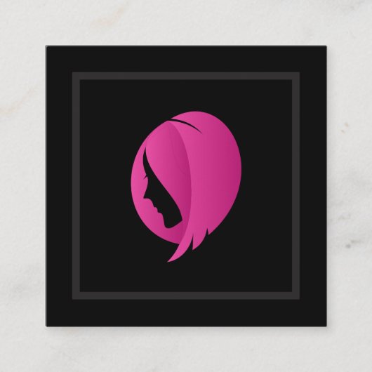 Womens Hair | Berufliche Friseurin Quadratische Visitenkarte (Vorderseite)