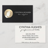 Womens Hair Black Leather Visitenkarte (Vorne/Hinten)