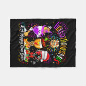 Womens Hallothanksmas &amp; A Happy New Year Firew Fleecedecke (Vorderseite (Horizontal))