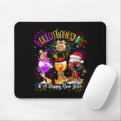 Womens Hallothanksmas & A Happy New Year Firew Mousepad (Mit Mouse)