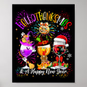 Womens Hallothanksmas & A Happy New Year Firew Poster (Vorne)