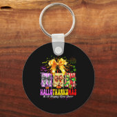 Womens Hallothanksmas & A Happy New Years Eve Schlüsselanhänger (Vorderseite)