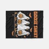 Womens Halloween Fall Goose Sheet Ghost Floral Aut Fleecedecke (Vorderseite (Horizontal))