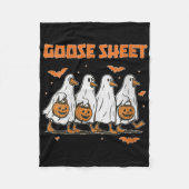 Womens Halloween Fall Goose Sheet Ghost Floral Aut Fleecedecke (Vorderseite)