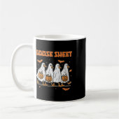 Womens Halloween Fall Goose Sheet Ghost Floral Aut Kaffeetasse (Links)