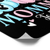 Womens Halloween Pumpkin Gender Reveal He Or She M Poster (Ecke)