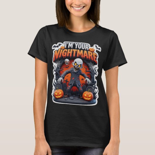 Women's Halloween Sublimation T-Shirt - Black Crew (Vorderseite)