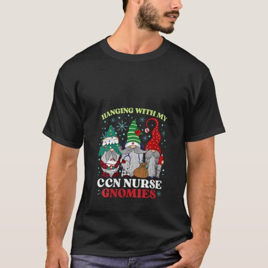 Womens Hangin With My CCN Gnomies Christmas Gnome T-Shirt (Vorderseite)