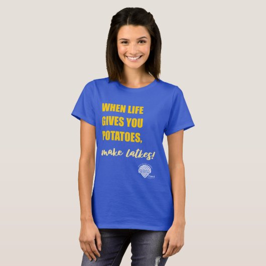 Women's Hanukkah Shirt - "Make latkes" (Vorne ganz)