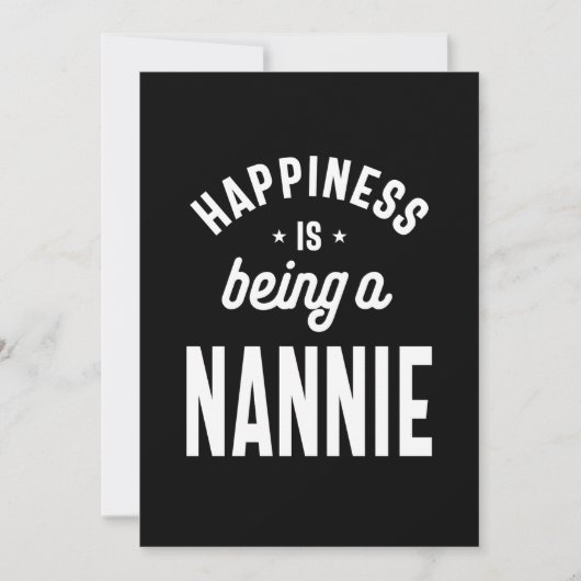 Womens Happiness Nannie Grandma Geschenk Einladung (Vorderseite)