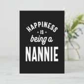 Womens Happiness Nannie Grandma Geschenk Einladung (Stehend Vorderseite)