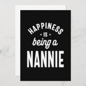 Womens Happiness Nannie Grandma Geschenk Einladung (Vorne/Hinten)