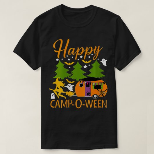 Womens Happy CampOWeen Halloween Camping Camper VN T-Shirt (Design vorne)
