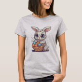 Women's Happy Easter Bunny Egg Basket Tee (Vorderseite)