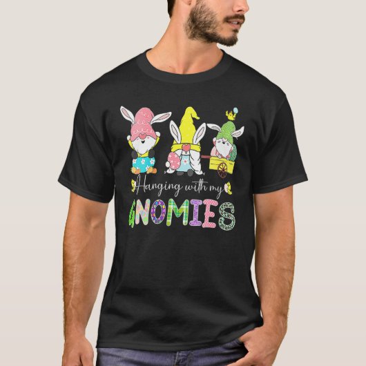 Womens Happy Easter Hanging With My Gnomies Bunny  T-Shirt (Vorderseite)
