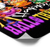 Womens Happy Hallothanksmas Coquette Bow Coffee La Poster (Ecke)