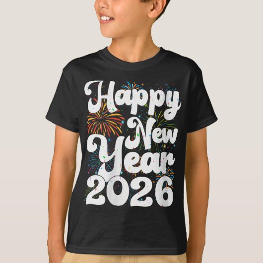 Womens Happy New Year 2026 Nye Fireworks Cool New T-Shirt (Vorderseite)