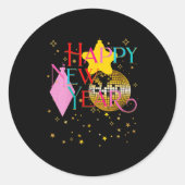 Womens Happy New Years Eve Party Supplies 2026 Mat Runder Aufkleber (Vorderseite)