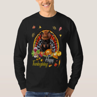 Womens Happy Thanksgiving day Heeler Dog Dog Mom T-Shirt