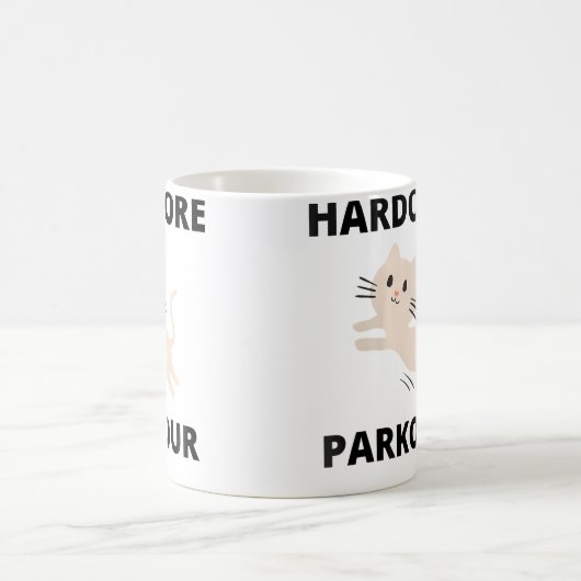 Womens Hardcore Parkour Kitten Kaffeetasse (Mittel)