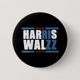 Womens Harris Wz Rizz Funny Voting Kamala Präsiden Button