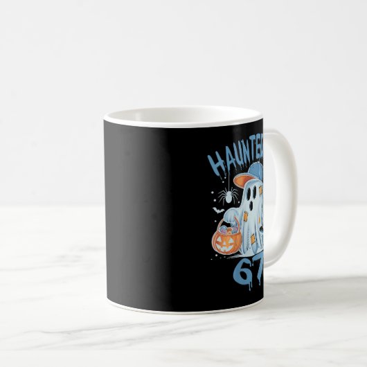 Womens Haunted 6 7 Six Seven 67 Meme Halloween Cos Kaffeetasse (VorderseiteRechts)