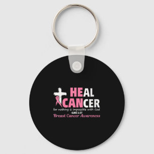Womens Heal Cancer Christlich glauben Gottesbrust Schlüsselanhänger