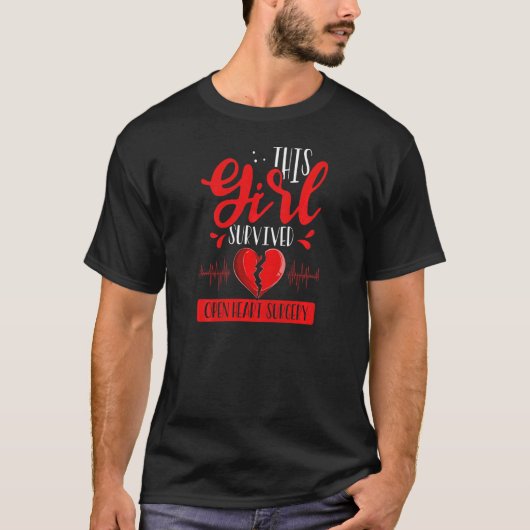 Womens Heart Transplant Survivor Heart Bypass Open T-Shirt (Vorderseite)