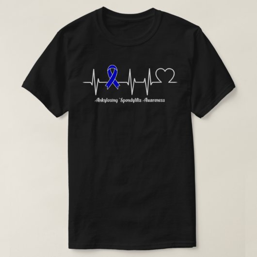 Womens Heartbeat Ankylosing Spondylitis Warrior VN T-Shirt (Design vorne)