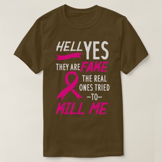 Womens Hell Yes They Are Fake The Real Ones Tried  T-Shirt (Design vorne)