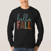 Womens Hello Fall Retro Autumn Fall T-Shirt (Vorderseite)