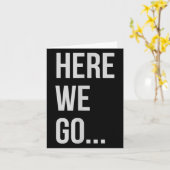 Womens Here We Go Xl Heather Blue  Karte (Gelbe Blume)