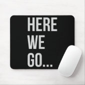 Womens Here We Go Xl Heather Blue Mousepad (Mit Mouse)