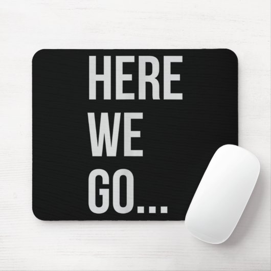 Womens Here We Go Xl Heather Blue Mousepad (Mit Mouse)