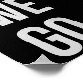 Womens Here We Go Xl Heather Blue Poster (Ecke)