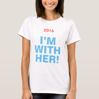 Women's Hillary 2016 "I'M WITH HER!" Team Jersey T-Shirt