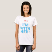 Women's Hillary 2016 "I'M WITH HER!" Team Jersey T-Shirt (Vorne ganz)