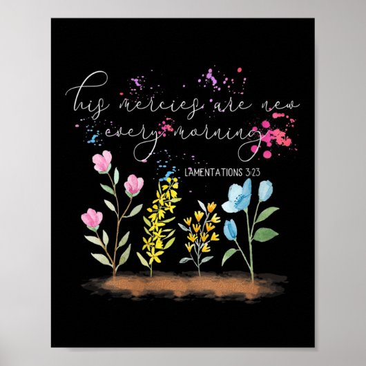 Womens His Mercies Are New Every Morning Religious Poster (Vorne)
