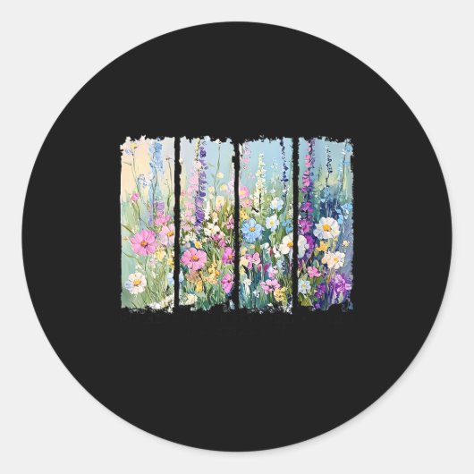 Womens His Mercies Are New Every Morning Wildflowe Runder Aufkleber (Vorderseite)