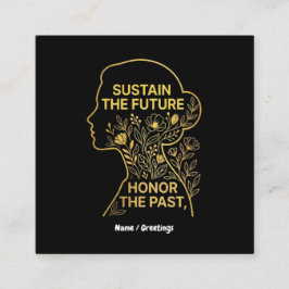 Women's History Month Eco-Feminist Sustain Future Quadratische Visitenkarte