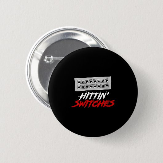 Womens Hittin Switches Funny Network Admin Tech Hu Button (Vorne & Hinten)