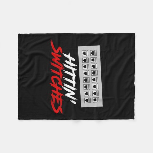 Womens Hittin Switches Funny Network Admin Tech Hu Fleecedecke (Vorderseite (Horizontal))