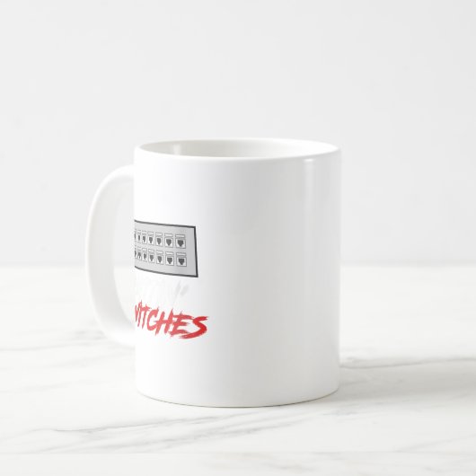 Womens Hittin Switches Funny Network Admin Tech Hu Kaffeetasse (Vorderseite Links)