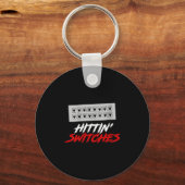 Womens Hittin Switches Funny Network Admin Tech Hu Schlüsselanhänger (Vorderseite)