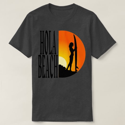 Womens Hola Beach Funny Beach Vacation Summer, (3) T-Shirt (Design vorne)