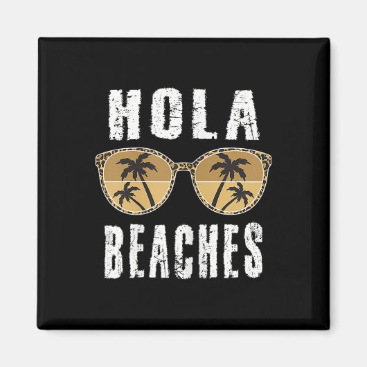 Womens Hola Funny Pineaple Beach Sommerurlaub Magnet (Vorne)