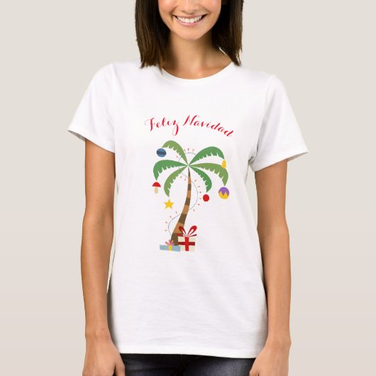 Women's Holiday Shirt-Feliz Navidad T-Shirt (Vorderseite)