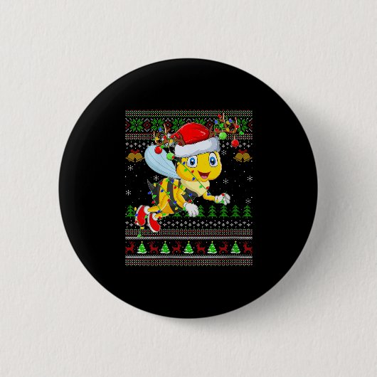 Womens Honey Bees Ugly Christmas Sweaters Holiday Button (Vorderseite)