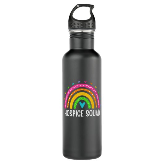 Womens Hospice Squad Krankenhilfe Pflege Rainbow H Edelstahlflasche (Vorderseite)